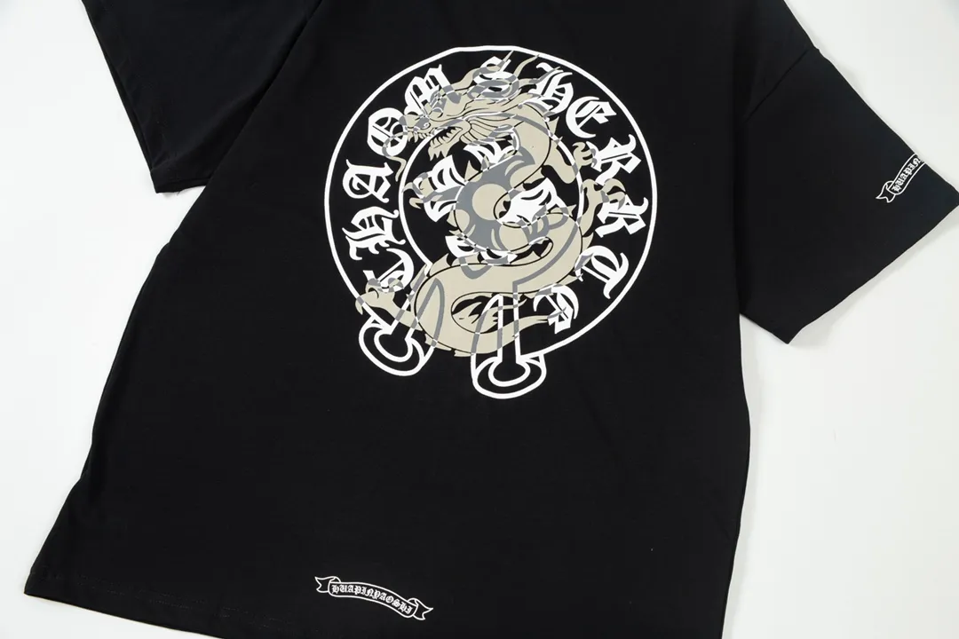 Chrome Hearts/ Logo Same Style T Versatile : Black Size：XS~L
